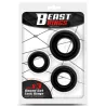 Beast Rings Lot de 3 cockrings souples Beast Ring Noirs